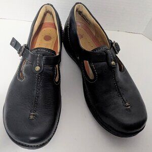 Women's Clarks Classic Unstructured Maryjane Black Shoes Size 8.5 Retro-vibe